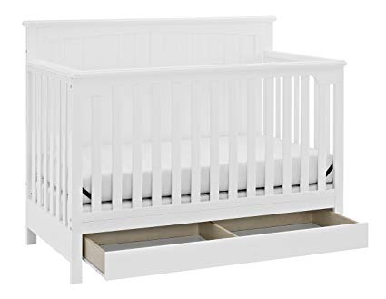 Storkcraft Davenport 5-in-1 Convertible Crib with Drawer, White