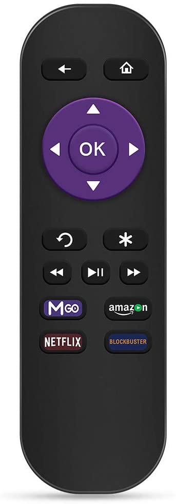 Gvirtue Replacement Remote Control for Roku Models: Roku 1, Roku 2(HD, XD, XS), Roku 3, Roku LT, HD, XD, XDS, Roku N1, Roku Express, Roku Express  (Remote)