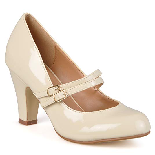 Journee Collection Womens Mary Jane Faux Leather Pumps