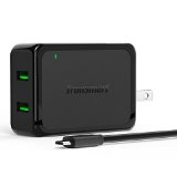 Tronsmart 48A36W Dual USB Ports Travel Wall Charger with Quick Charge 20 TechnologyFoldable Plug for iPhone Samsung HTC Nexus and More