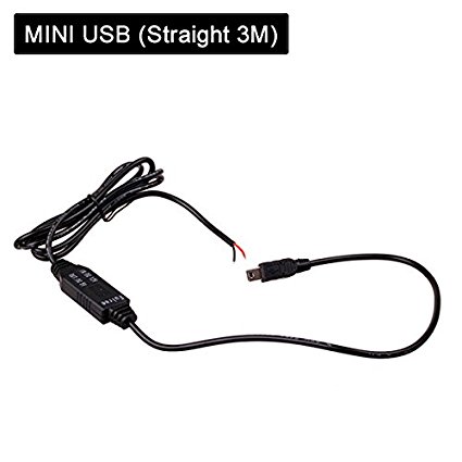 Hard Wire Charger Cord Cable Universal Mini USB 3.5 Meters DC 12V to 5V Power Inverter Converter Regulator Kit for Car GPS Tablet Android Phone PDA DVR Camcorder Recorder by HitCar