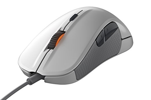 SteelSeries Rival 300, Optical Gaming Mouse, RGB Illumination, 6 Buttons, Rubber Sides, (PC / Mac) - White