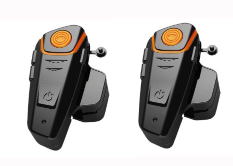 Abdtech Motorcycle Bluetooth Helment Headset/intercom with Fm Tuner,1000m Range Interphone(Dual)