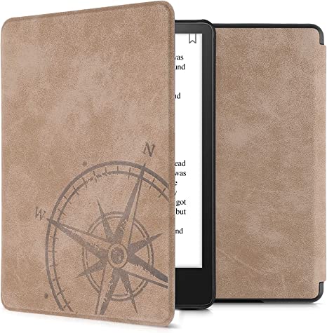 kwmobile Funda Compatible con Amazon Kindle Paperwhite (11. Gen - 2021) - Carcasa para e-Reader de Piel Ante sintética - de Aguja magnética