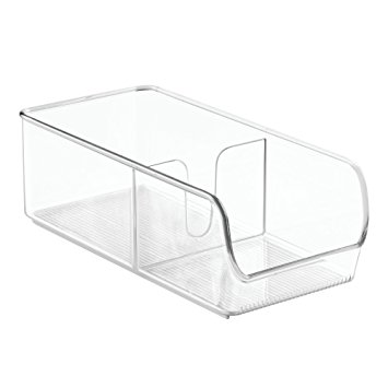 InterDesign Linus Spice Packet Organizer Bin for Kitchen Pantry, Cabinet, Countertops - Clear