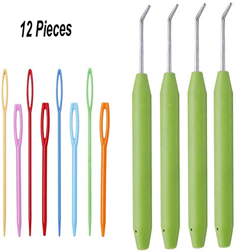 4 Sets Knitting Loom Hooks, Crochet Hook Set with 8 Pieces Needles for Knifty Knitter