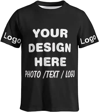 Custom T Shirts with Your Text Photo Logo Custom Shirt Personalized Custom t Shirts Design Your Own Front/Back Print