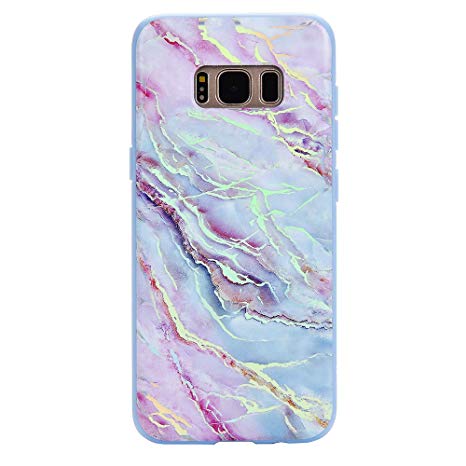 Velvet Caviar for Samsung Galaxy S8 Plus Case Marble for Women Girls - Cute Protective Phone Cases [Drop Test Certified Cover] (Holographic Pink Blue)