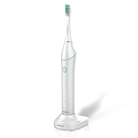 ❤ Sonic Electric Toothbrush, Deep Clean Electric Rechargeable Toothbrush, 3 Brushing Modes (Clean, White, Sensitive), Indicating Bristles, Smart Timer (SN601, White)