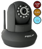 Foscam FI9821W V2 Megapixel HD 1280 x 720p H264 WirelessWired PanTilt IP Camera with IR-Cut Filter - 26ft Night Vision and 28mm Lens 70 Viewing Angle - Black