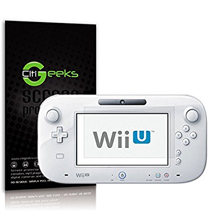 Nintendo Wii U Tempered Glass Screen Protector - Crystal Clear Toughened Glass Screen Protector with Lifetime Warranty - CitiGeeks® Retail Package