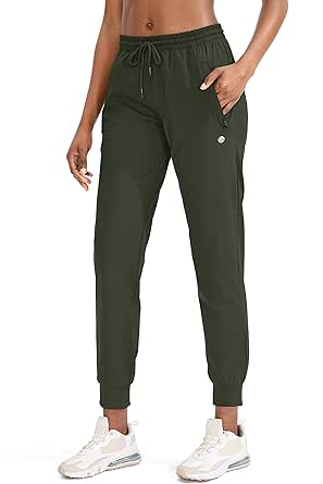 G Gradual Women's Joggers Pants with Zipper Pockets Tapered Running Sweatpants for Women Lounge, Jogging