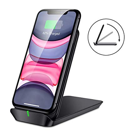 ESR Wireless Charger Foldable, 7.5W Fast Wireless Charging Stand Compatible with iPhone 11/11Pro/11Pro Max/Xs Max/XS/XR/X/8/8 ,10W for Galaxy S20/S20 /S20 Ultra/S10/S10 /S9/S9 /S8/Note 10(No Adapter)