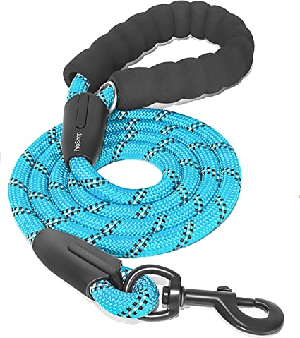iYoShop 6 FT Strong Dog Leash with Comfortable Padded Handle and Highly Reflective Threads Dog Leashes for Medium and Large Dogs up to 150 lbs