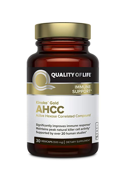 Quality Of Life Kinoko AHCC Gold Immune Health, 500 Mg, 30 Count