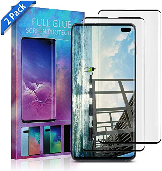 Xawy [2-Pack] for Galaxy S10 Plus Screen Protector Tempered Glass,[Anti-Fingerprint][No-Bubble][Scratch-Resistant] Glass Screen Protector for Samsung Galaxy S10 Plus