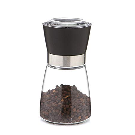 Hrph Salt Pepper Mill Grinder Glass Shaker Spice Container Condiment Jar Holder Grinding Bottle Kitchen Tools