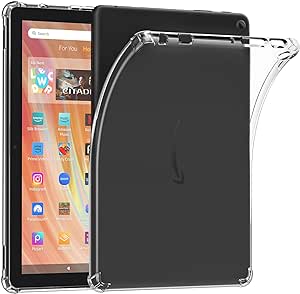 MoKo Case for All-new Amazon Fire HD 10 Tablet(13th Generation, 2023 Release) 10.1", Ultra Clear Soft Flexible Transparent TPU Skin Bumper Back Cover for fire tablet 10 2023, Clear