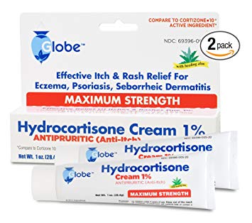 Hydrocortisone 1% Cream, Anti-Itch Cream, 2 Ounce (2 x 1 oz Tubes)