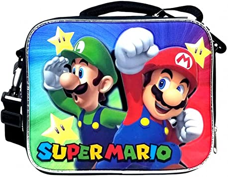 Super Mario Bros Insulated Lunch Bag With Adjustable Shoulder Straps