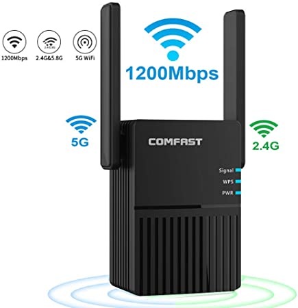 WiFi Extender 1200Mbps WiFi Booster Dual Band WiFi Repeater 5G and 2.4G WiFi Range Extender Amplifier for Routers for The House