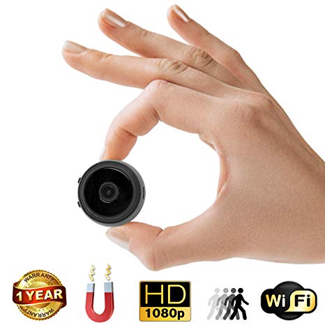 Mini Spy Camera with Wi-Fi – 35mm Wireless Hidden Camera, Home Security System, Nanny Cam – HD Wide Angle Camera with Loop Recording, Motion Detection, Night Vision   Memory Card Reader by Duddy-Cam