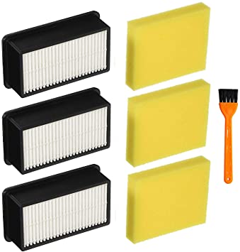 RONGJU 3 Pack Pre-Motor Foam Filters and 3 Pack Post-Motor Pleated Filters Kit for Bissell 1008 CleanView Vacuums, Compare to Part 2032663 & 1601502