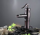 Aquafaucet Basin Mixer Waterfall Tap Lavatory Faucet Oil Rubbed Bronze Finish