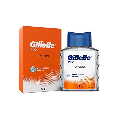 Gillette PRO AFTER SHAVE SPLASH ICY COOL 50ML, White