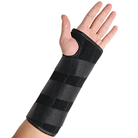 Wrist Brace, BULESK Wrist Support for Wrist Pain,Carpal Tunnel, Tendonitis, Sports Injuries, 3 Straps Adjustable, Breathable for Sports, Removable Splint,(Left Hand) - Medium
