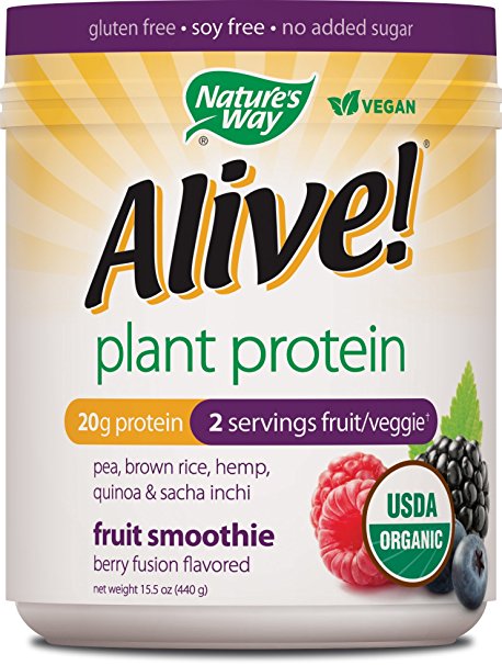 Nature's Way Alive! Plant Protein Organic Smoothie Berry Fusion