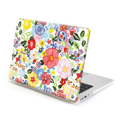 MacBook Air 13 Case, GMYLE Hard Case Print Frosted for MacBook Air 13 inch (Model: A1369 and A1466) - Blossom Floral Pattern Rubber Coated Hard Shell Case Cover