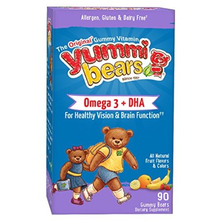 Yummi Bears Omega 3   DHA Supplement for Kids, 90 Gummy Bears