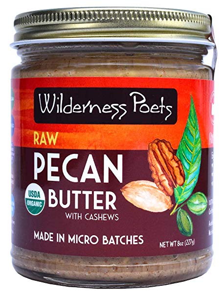Wilderness Poets Organic Raw Pecan Butter, 8 Ounce (227 Gram)