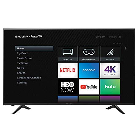 Sharp 65” Class 4K Ultra HD (2160P) Roku Smart LED TV 65Q7300U (Renewed)