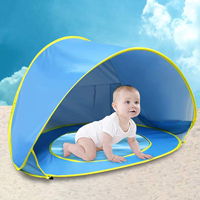 HALOFUN Baby Beach Tent, Pop up Portable Shade Pool UV Protection Sun Shelter for Infant & Kids