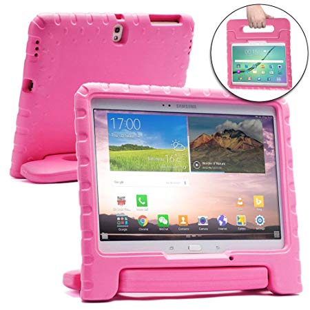 Samsung Galaxy Tab S 10.5 case for kids [SHOCK PROOF KIDS TAB 10.5 CASE] COOPER DYNAMO Kidproof Child Tab S 10.5 inch Cover for Girls, School | Kid Friendly Handle & Stand, Screen Protector (Pink)