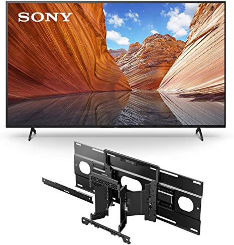 Sony X80J 55 Inch TV: 4K Ultra HD LED Smart Google TV with Sony SU-WL855 Ultra Slim Wall-Mount Bracket for Select Sony BRAVIA OLED and LED TVs