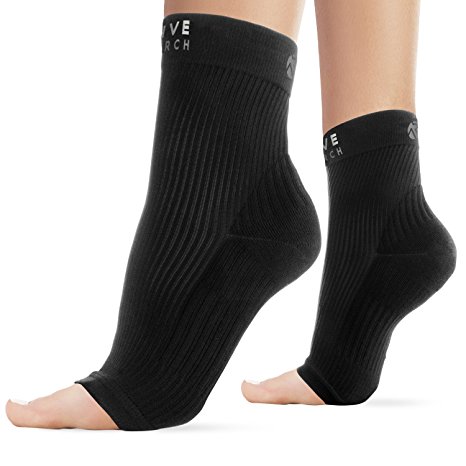Active Research® Compression Ankle Sleeve - Best Plantar Fasciitis & Ankle Sprain Support Brace - Relieves Aches and Pains - Large