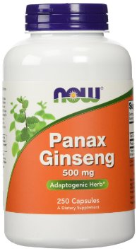 NOW Foods Panax Ginseng, 250 Capsules / 500mg