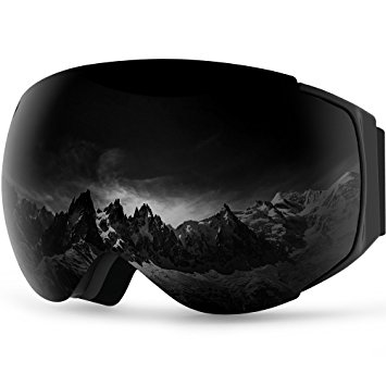 ZIONOR X10 Ski Snowboard Snow Goggles OTG for Men Women Youth Anti-fog UV Protection Helmet Compatible