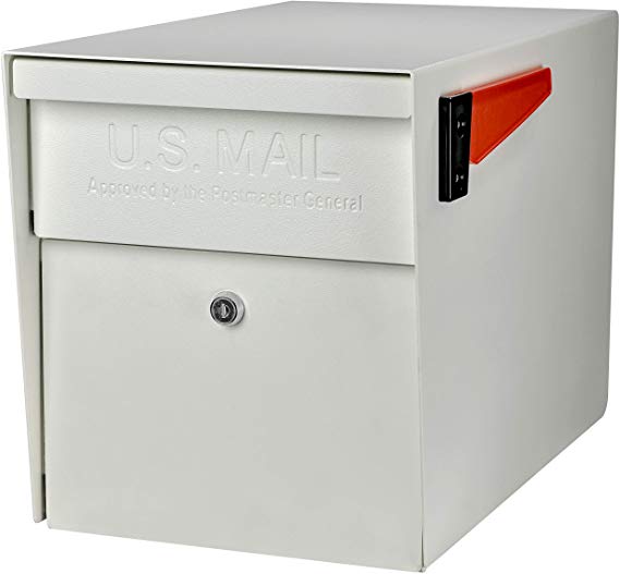 Mail Boss 7107 Curbside Locking Security Mailbox, White