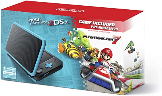 New Nintendo 2DS XL - Black   Turquoise With Mario Kart 7 Pre-installed - Nintendo 2DS - Nintendo 3DS