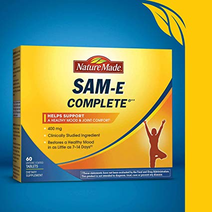 Nature Made SAM-e Complete 400 mg. Tablet (Helps Support Healthy Mood & Joint Comfort) Value Size 60 ct