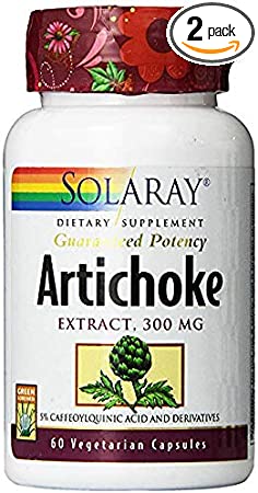 Solaray Artichoke Leaf Extract, 300mg, 60 Count (2 Pack)