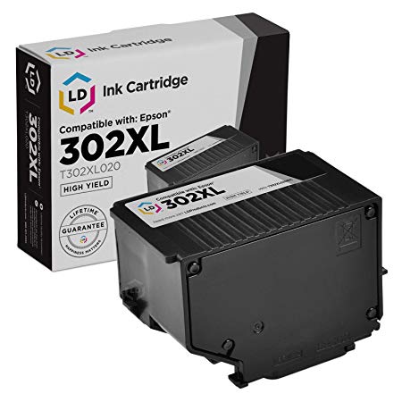 LD Remanufactured Ink Cartridge Replacement for Epson 302XL T302XL020 High Yield (Black)