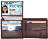 Dante RFID Blocking Stylish Leather Wallet for Man Hold 10 cardsTransparent ID slot 2 Cash Pockets