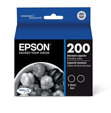 Epson T200120-D2 DURABrite Ultra Black Dual Pack Standard Capacity Cartridge Ink