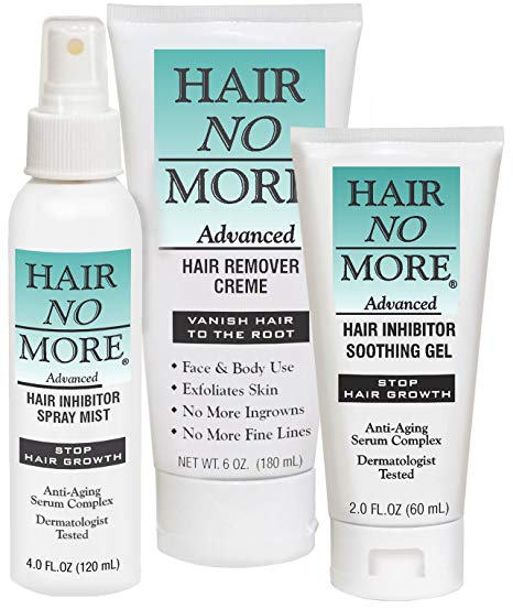 HAIR NO MORE ADAVANCED HAIR REMOVAL SYSTEM ULTRA HAIR REMOVER KIT HAIR AWAY FOREVER
