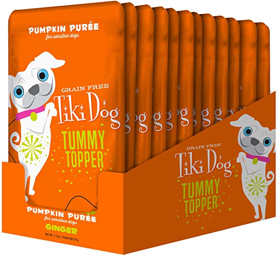 Tiki Dog Tummy Topper – Pumpkin & Ginger – 1.5 oz Pouch (12 Pack)
